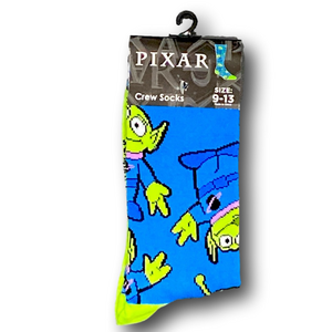 3/$20 Toy Story Aliens Disney Pixar Funny Novelty Crew Socks - NWT